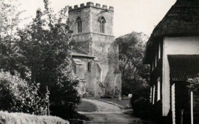 St Botolph’s Church from Church Path, photo by Donald Stewart, 1981